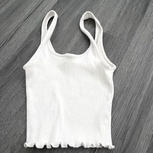 Ribbed Cropped Tank Top